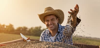 man throwing seeds