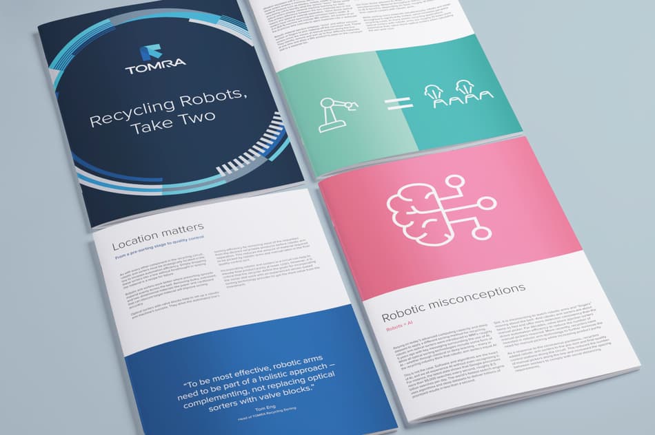 Le nouvel e-Book de TOMRA est un plaidoyer en faveur du tri robotisé. Il fait le point les robots de recyclage.