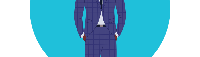 Uomo in giacca e cravatta